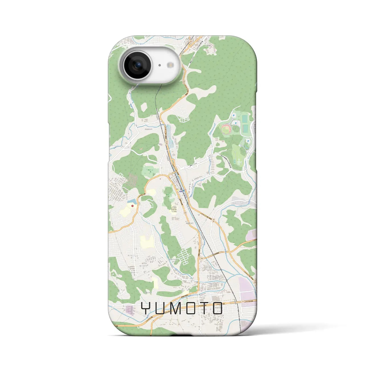 【湯本(福島県)】地図柄iPhoneケース(バックカバータイプ)