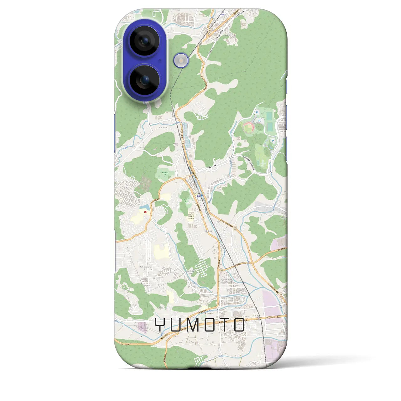 【湯本(福島県)】地図柄iPhoneケース(バックカバータイプ)ナチュラル・iPhone 16 Pro Max 用