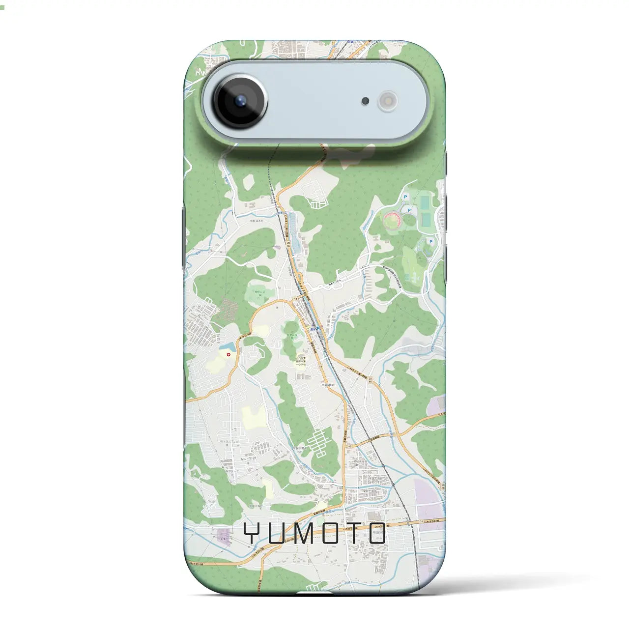 【湯本(福島県)】地図柄iPhoneケース(バックカバータイプ)