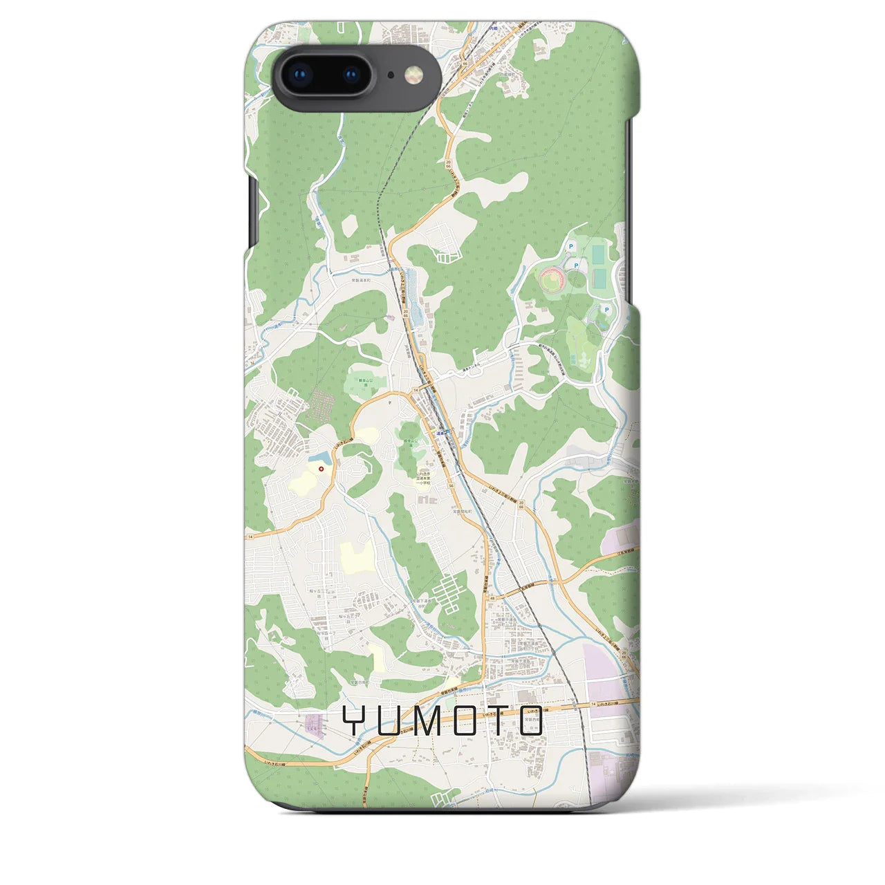 【湯本(福島県)】地図柄iPhoneケース(バックカバータイプ)