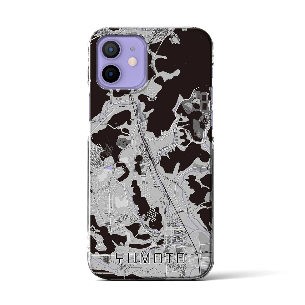 【湯本(福島県)】地図柄iPhoneケース(クリアタイプ)