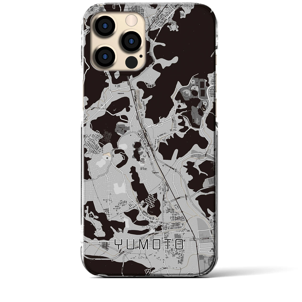 【湯本(福島県)】地図柄iPhoneケース(クリアタイプ)