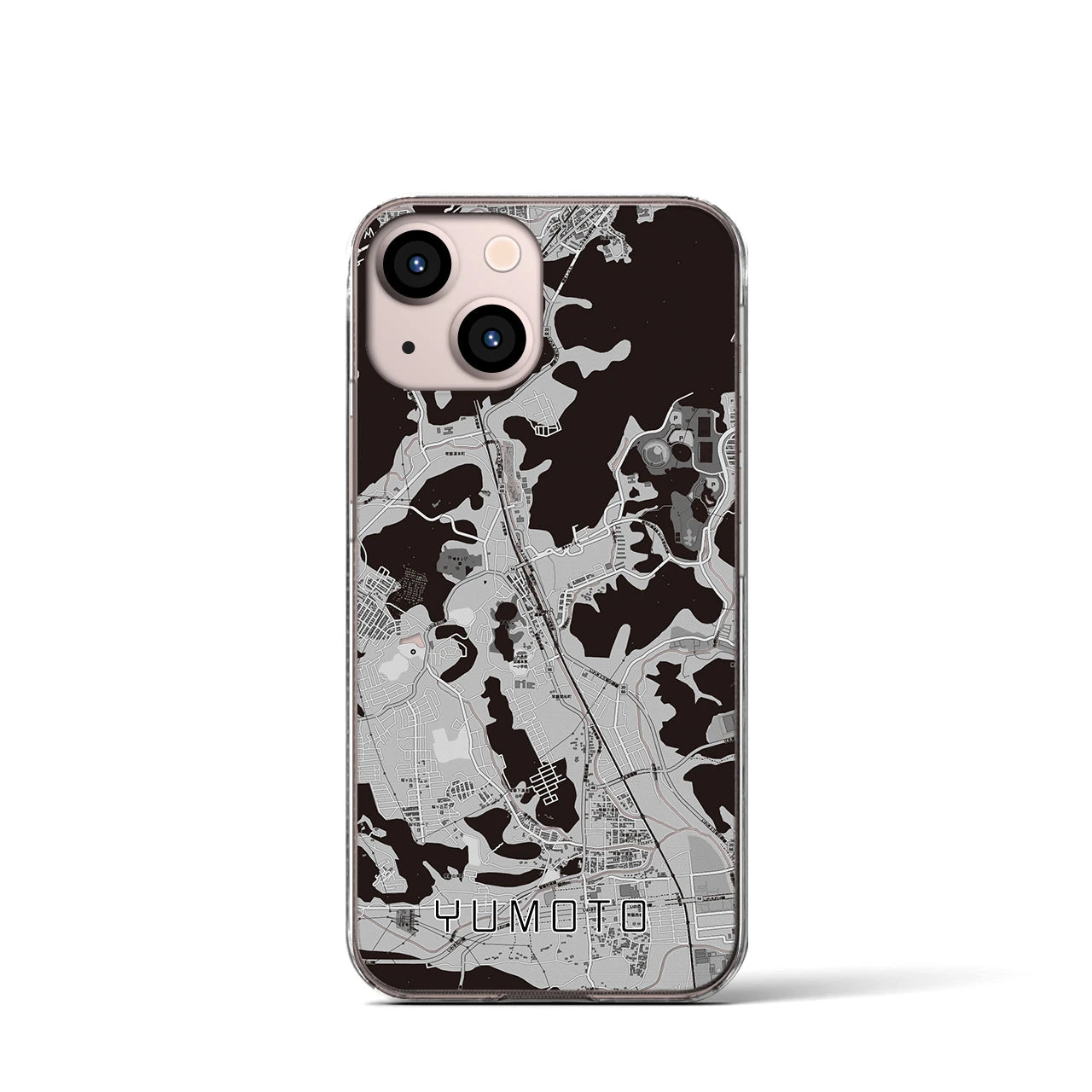 【湯本(福島県)】地図柄iPhoneケース(クリアタイプ)