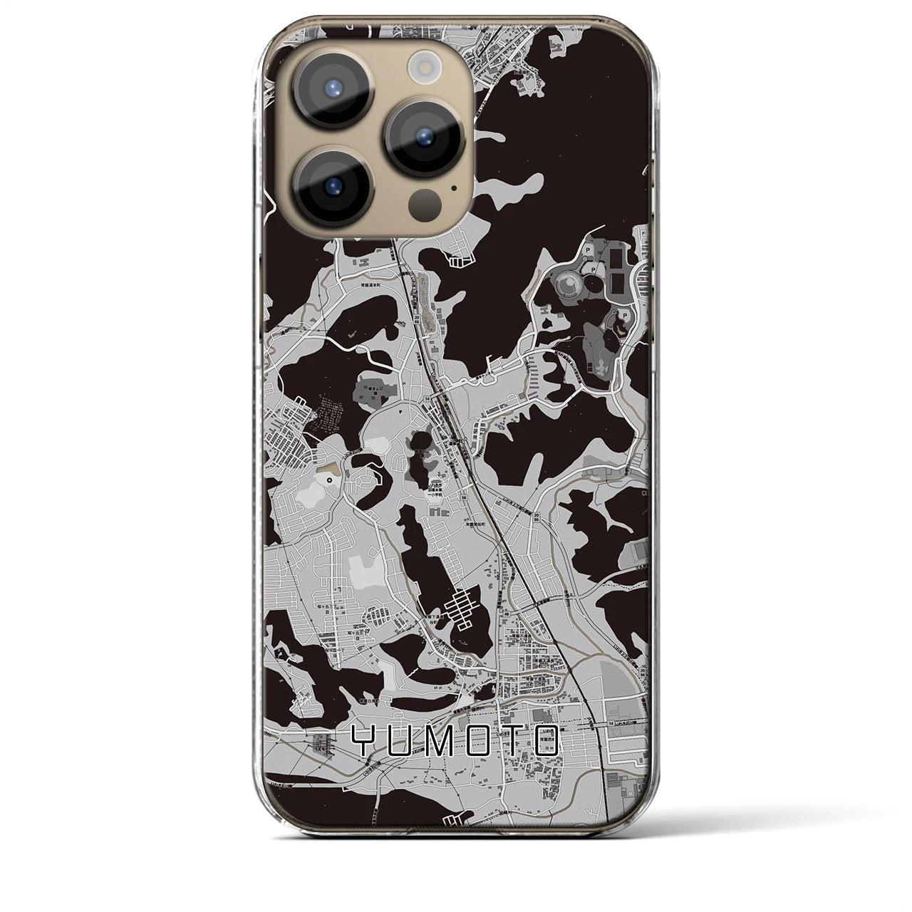 【湯本(福島県)】地図柄iPhoneケース(クリアタイプ)