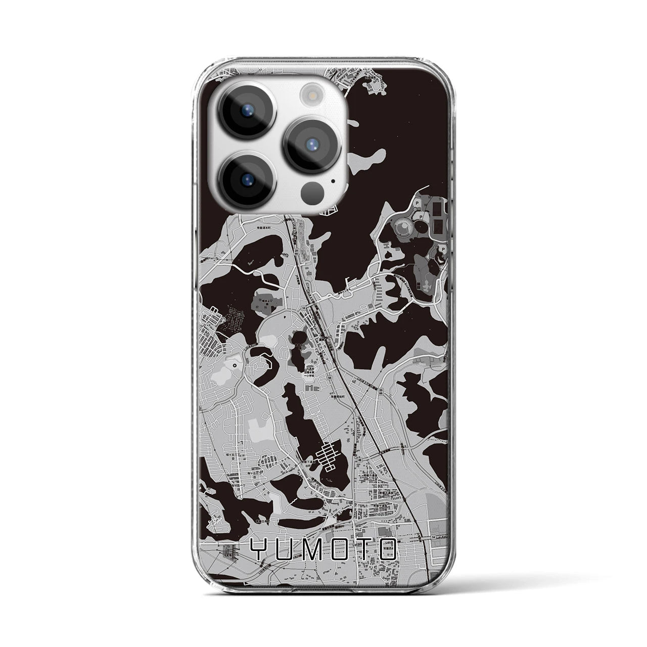 【湯本(福島県)】地図柄iPhoneケース(クリアタイプ)