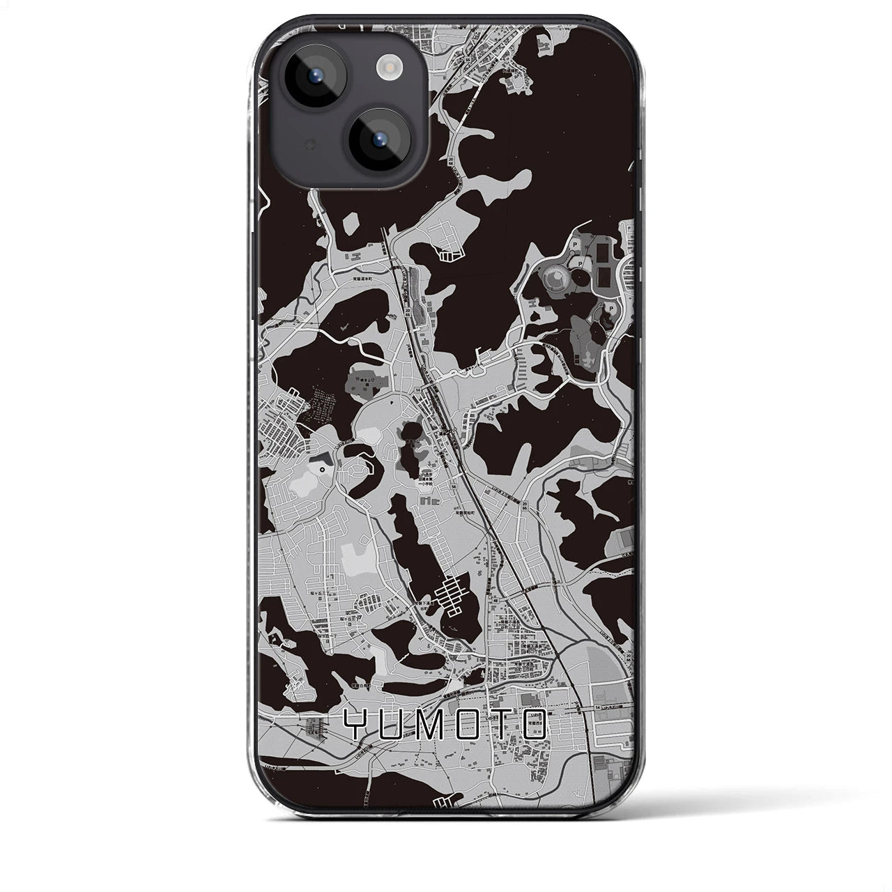 【湯本(福島県)】地図柄iPhoneケース(クリアタイプ)