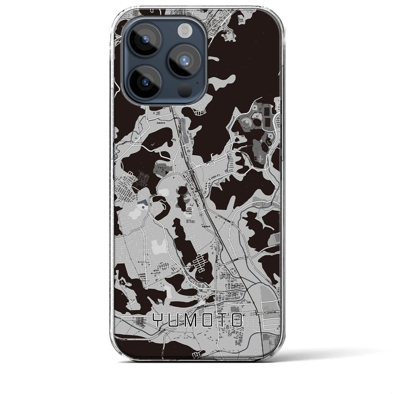 【湯本(福島県)】地図柄iPhoneケース(クリアタイプ)