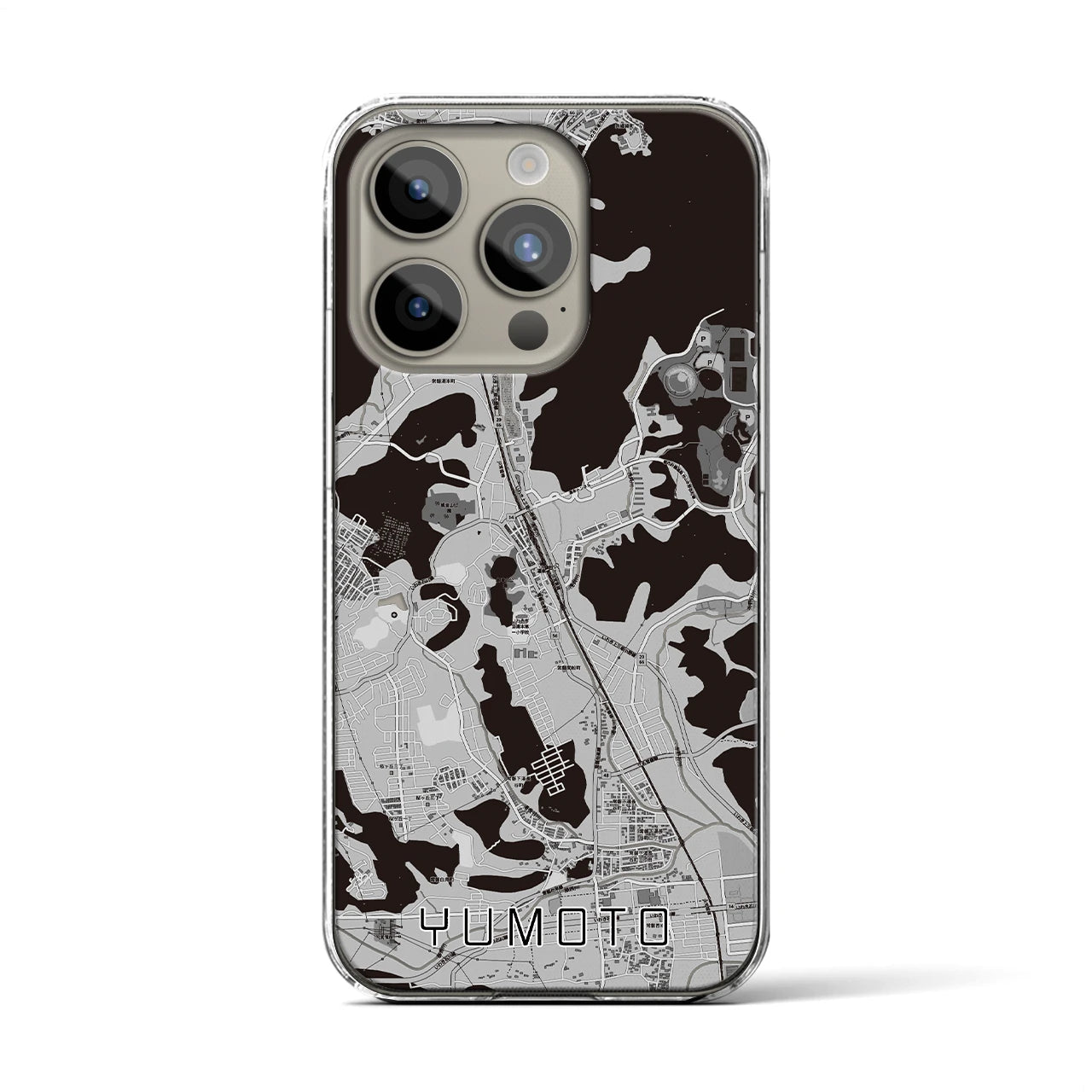 【湯本(福島県)】地図柄iPhoneケース(クリアタイプ)