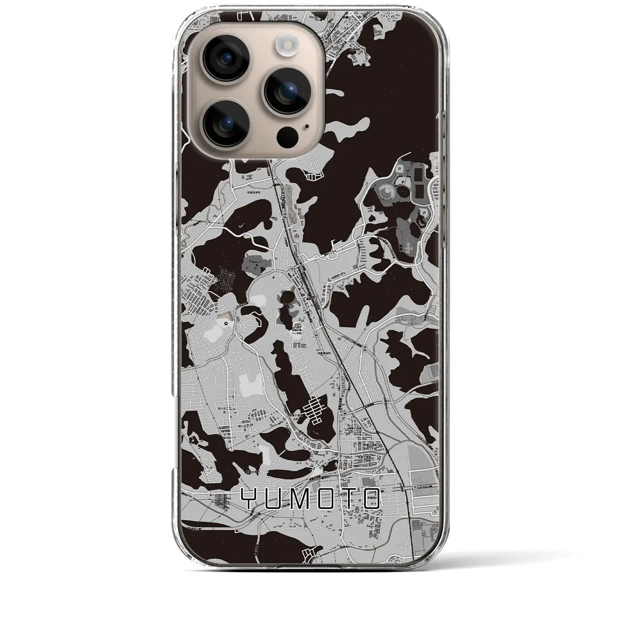 【湯本(福島県)】地図柄iPhoneケース(クリアタイプ)