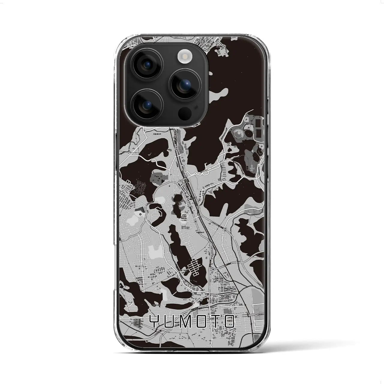 【湯本(福島県)】地図柄iPhoneケース(クリアタイプ)