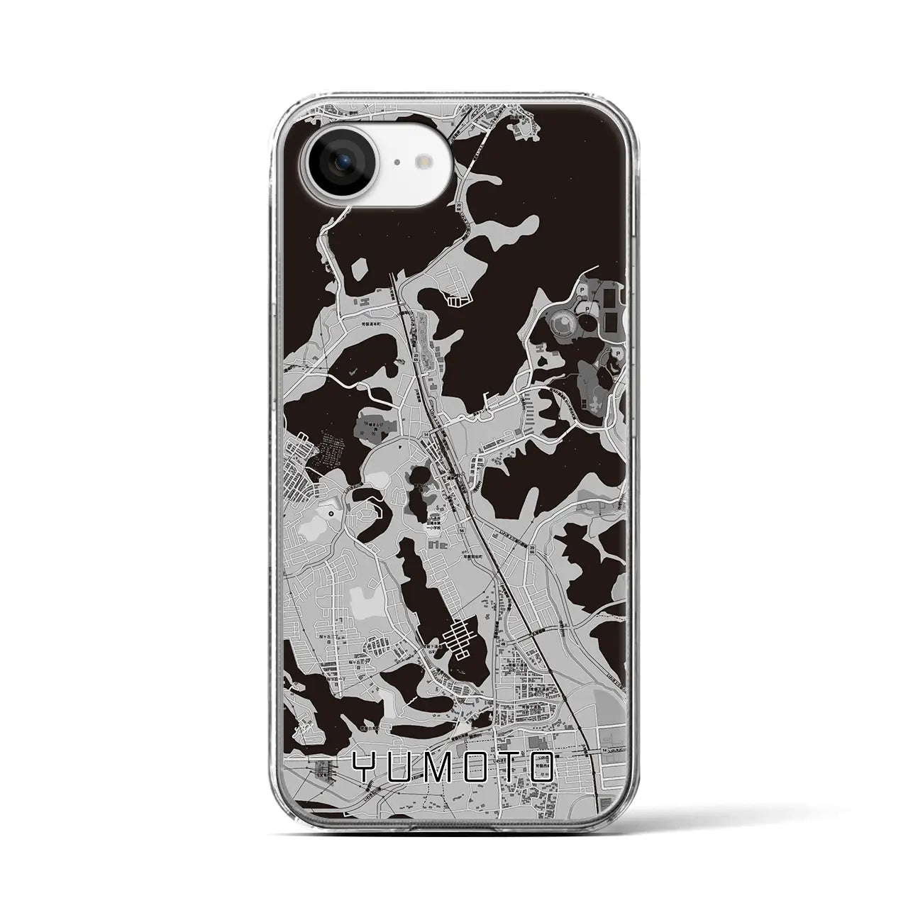 【湯本(福島県)】地図柄iPhoneケース(クリアタイプ)