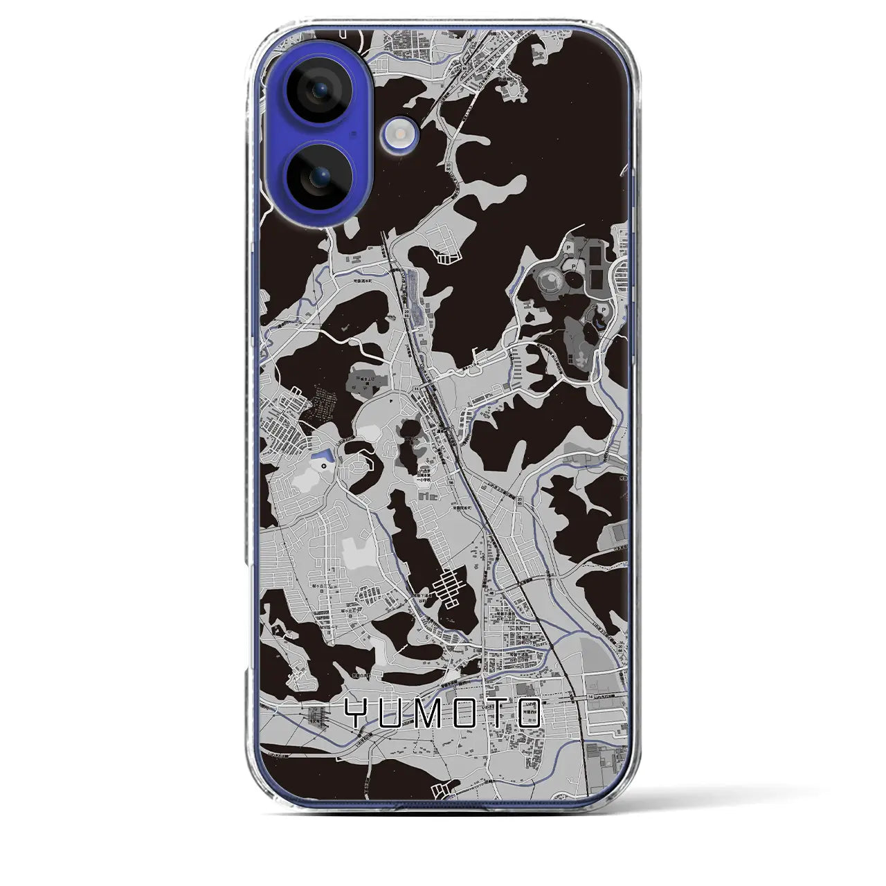 【湯本(福島県)】地図柄iPhoneケース(クリアタイプ)