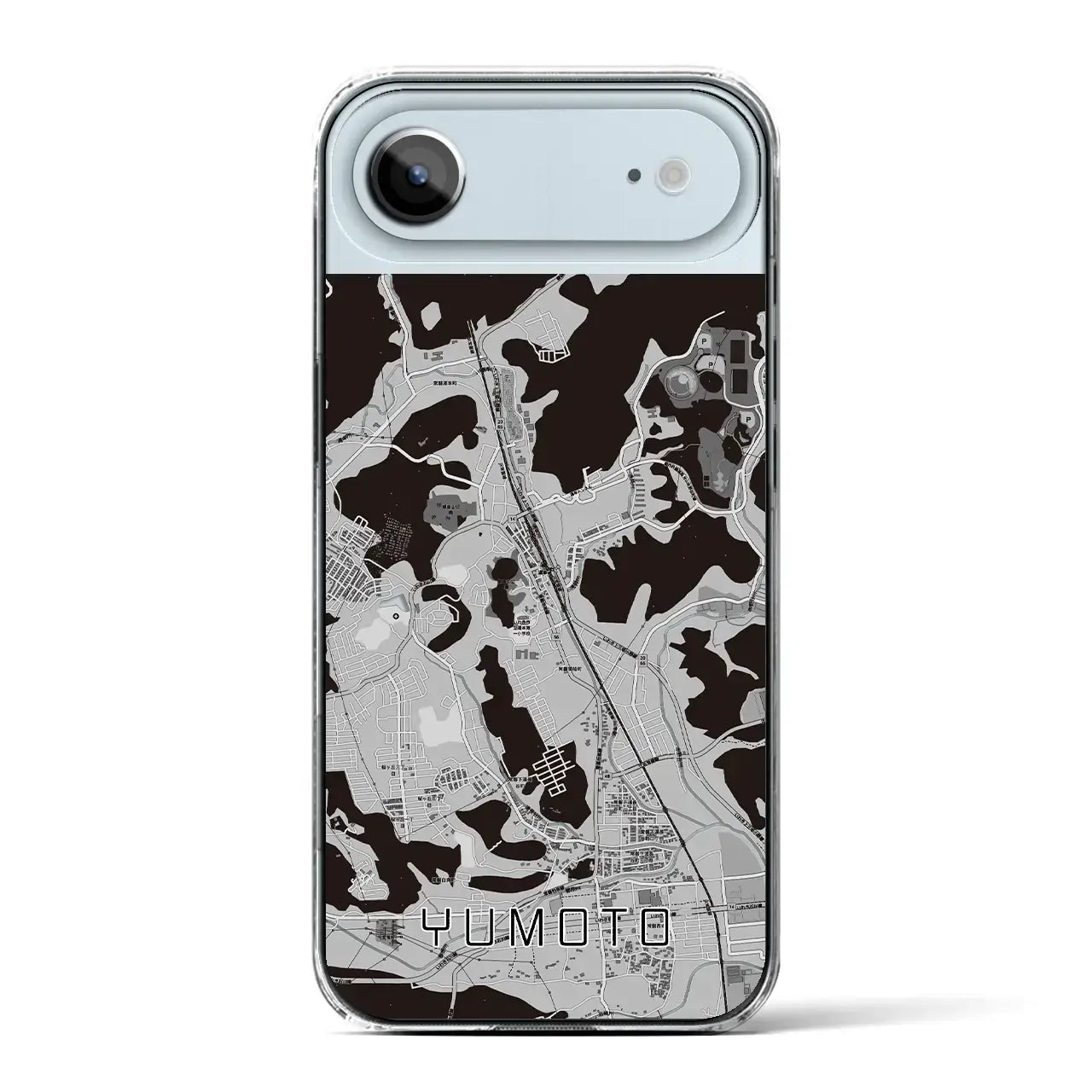 【湯本(福島県)】地図柄iPhoneケース(クリアタイプ)