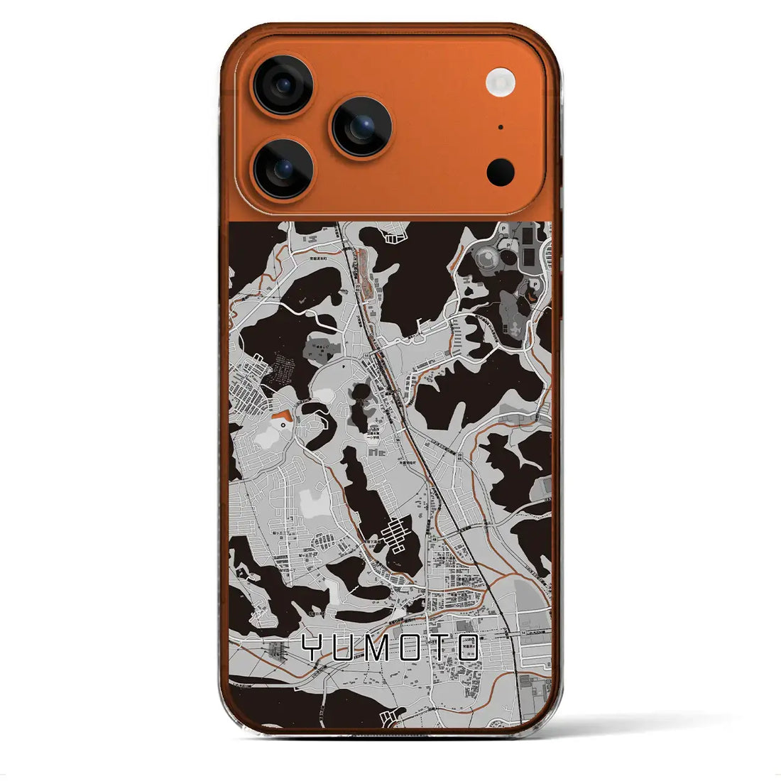 【湯本(福島県)】地図柄iPhoneケース(クリアタイプ)