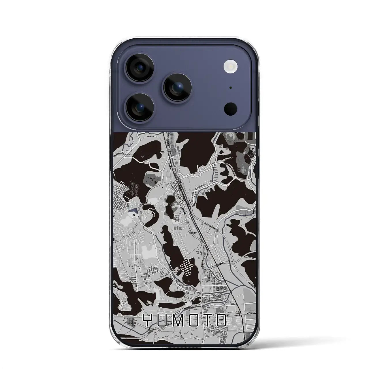 【湯本(福島県)】地図柄iPhoneケース(クリアタイプ)