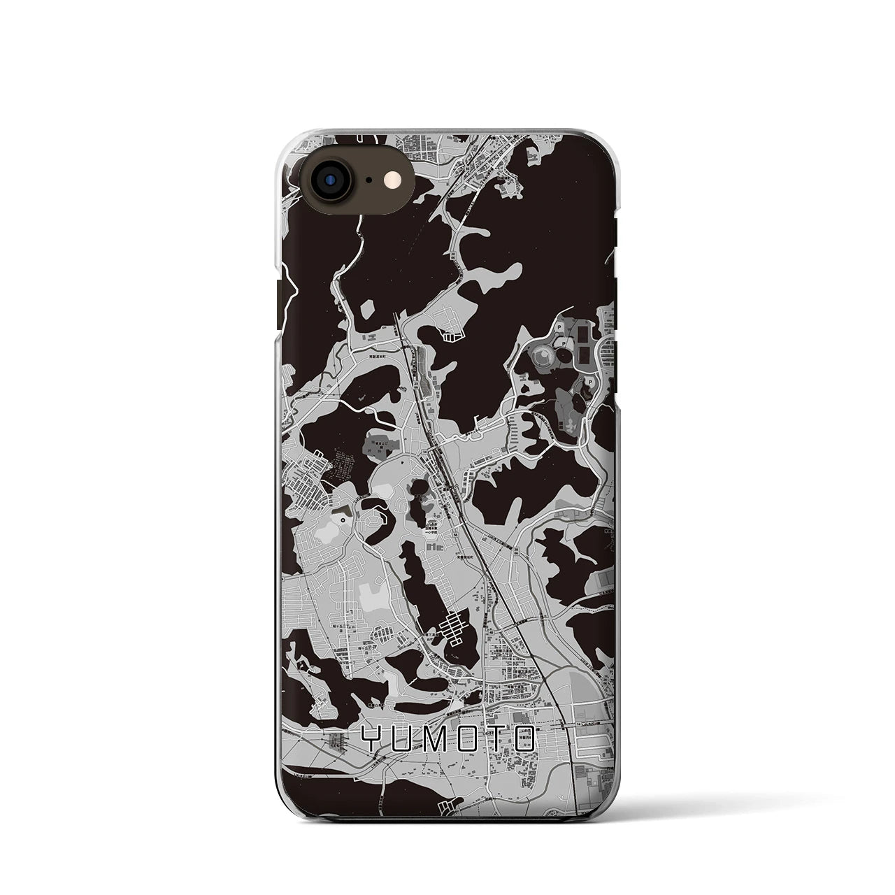 【湯本(福島県)】地図柄iPhoneケース(クリアタイプ)