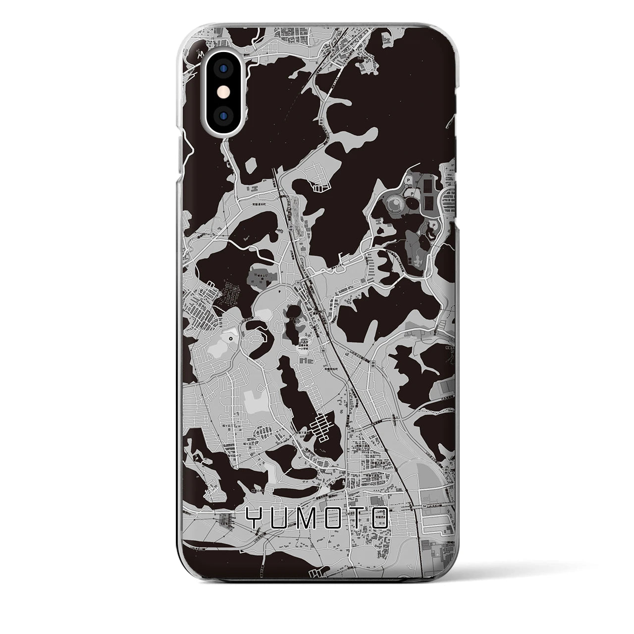 【湯本(福島県)】地図柄iPhoneケース(クリアタイプ)