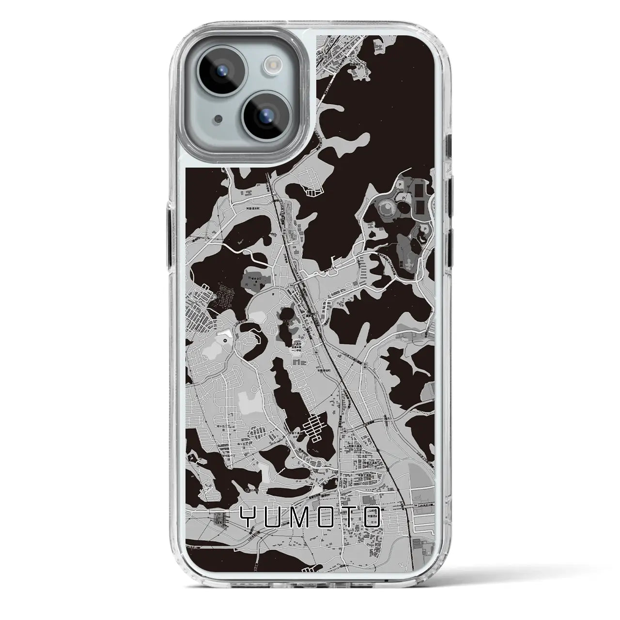 【湯本(福島県)】地図柄iPhoneケース(MagSafeタイプ)