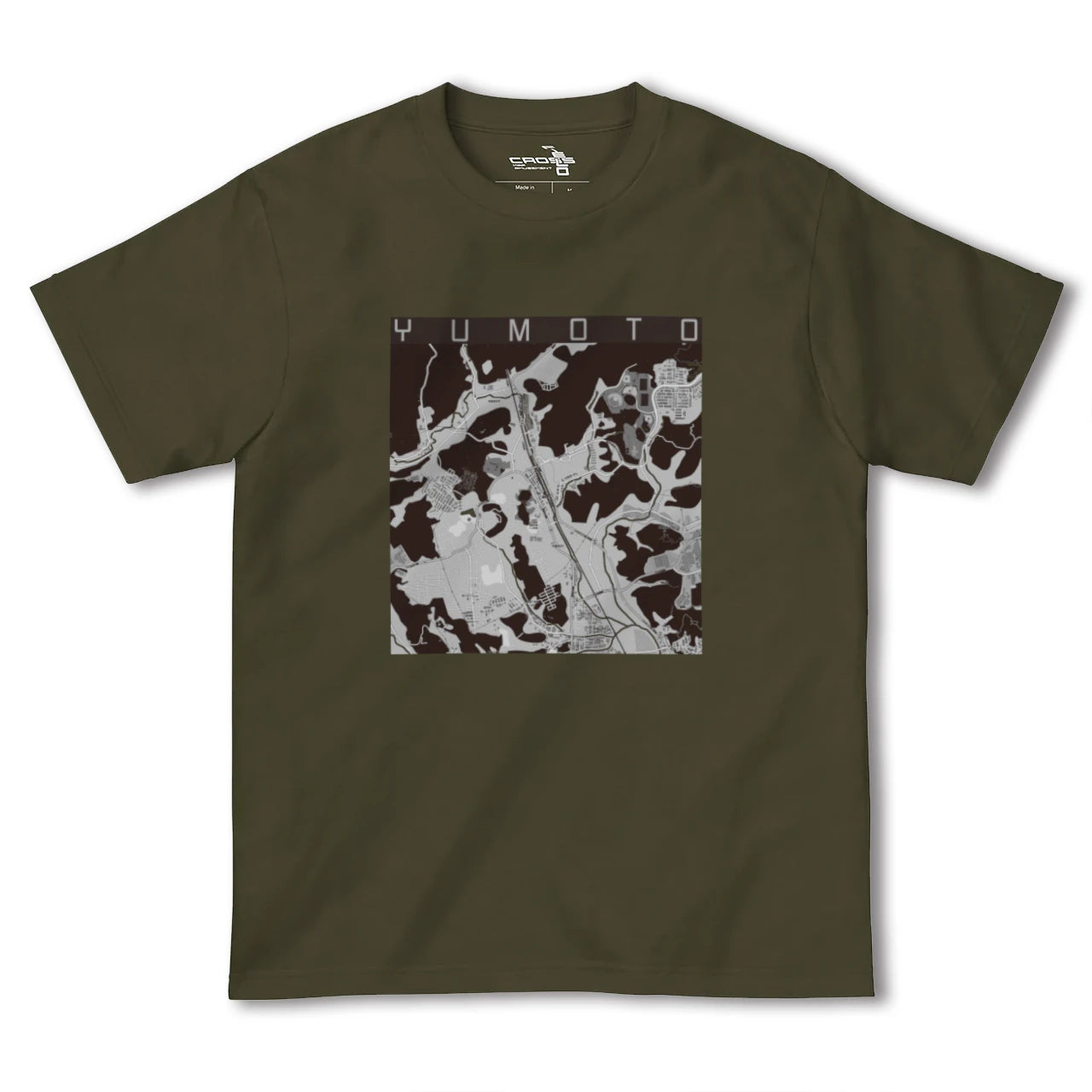 【湯本(福島県)】地図柄ヘビーウェイトTシャツ