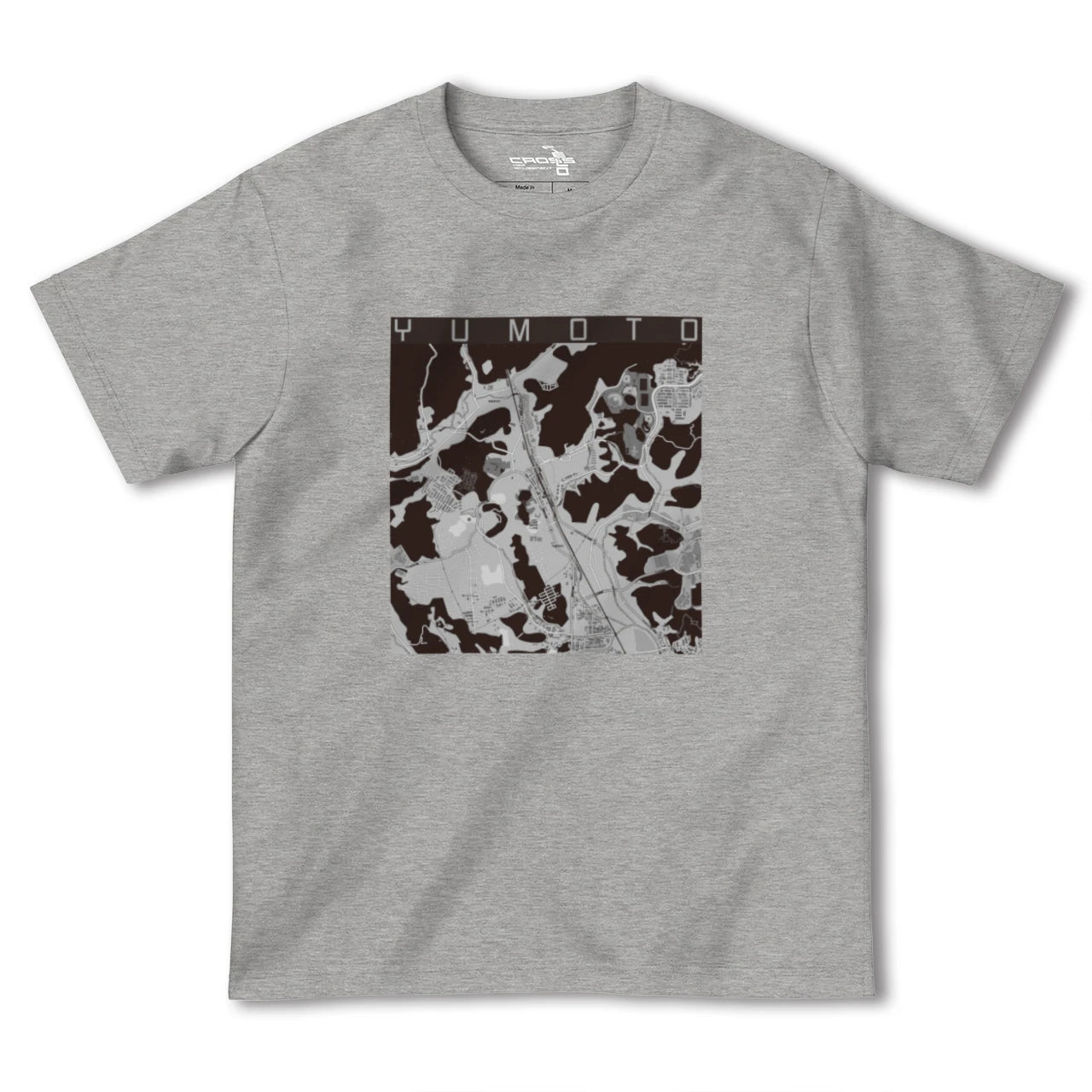 【湯本(福島県)】地図柄ヘビーウェイトTシャツ