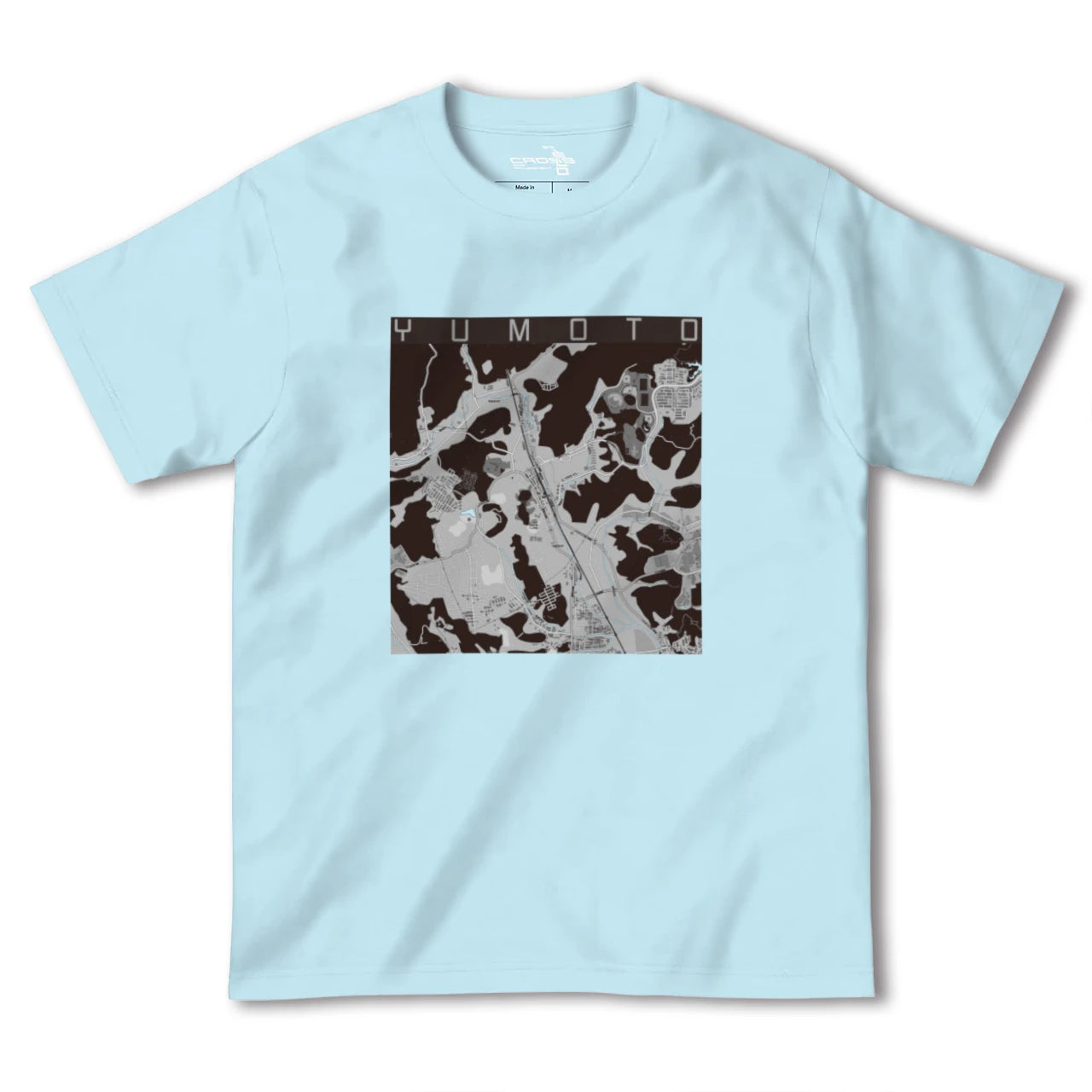 【湯本(福島県)】地図柄ヘビーウェイトTシャツ