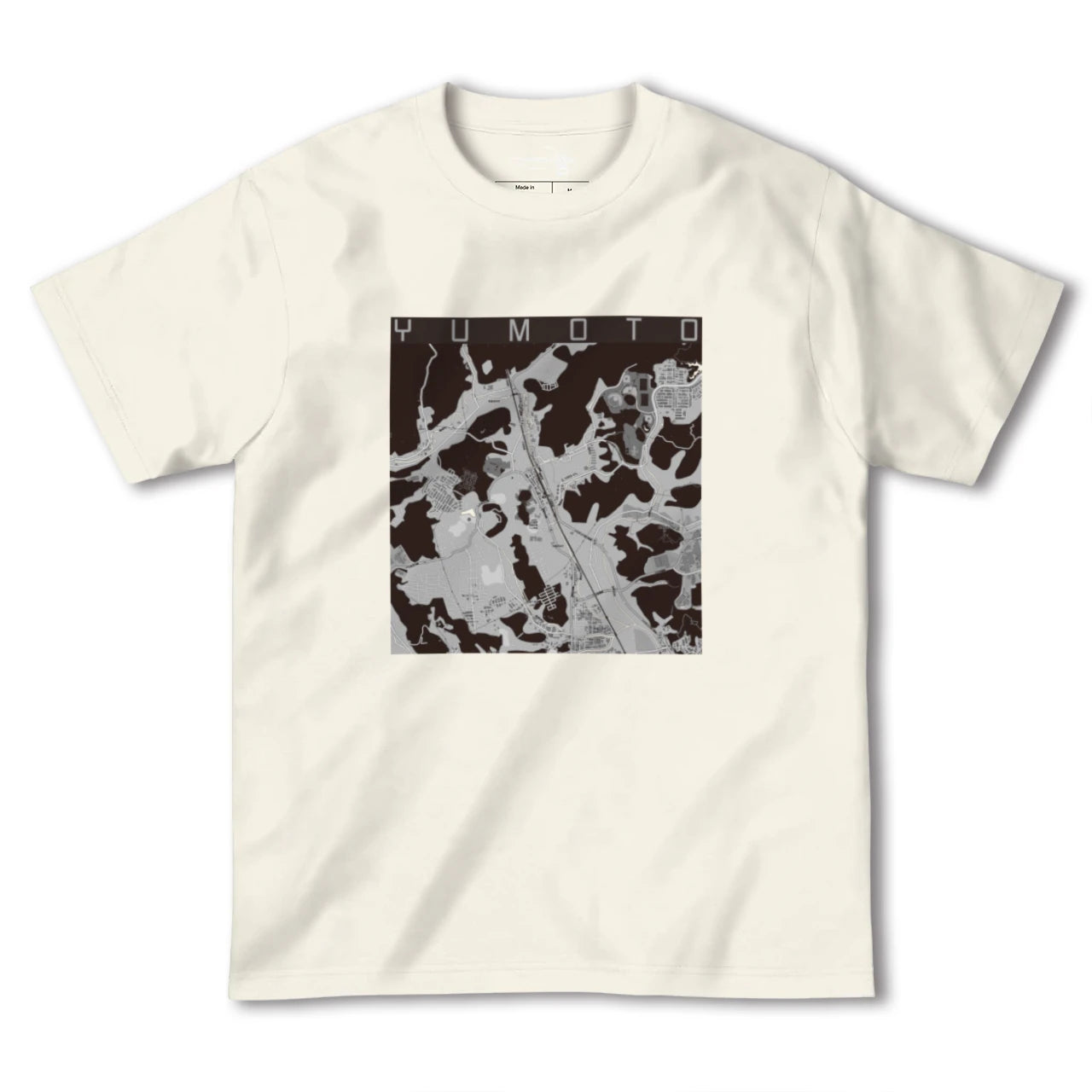 【湯本(福島県)】地図柄ヘビーウェイトTシャツ