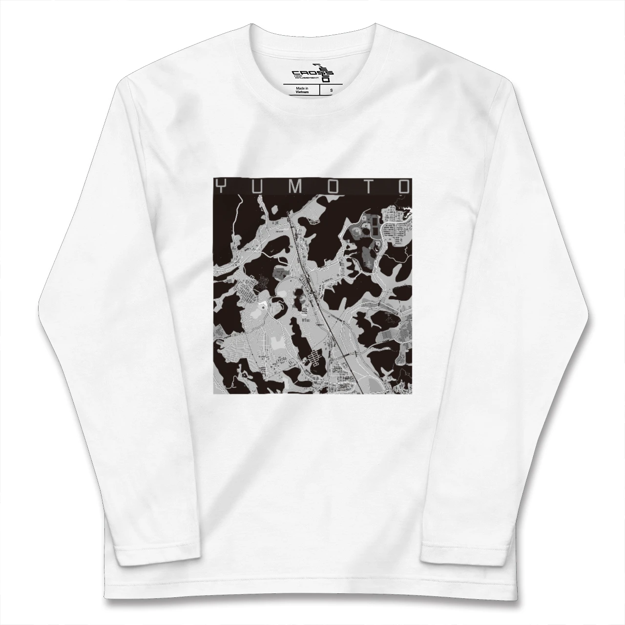 【湯本(福島県)】地図柄ロングスリーブTシャツ