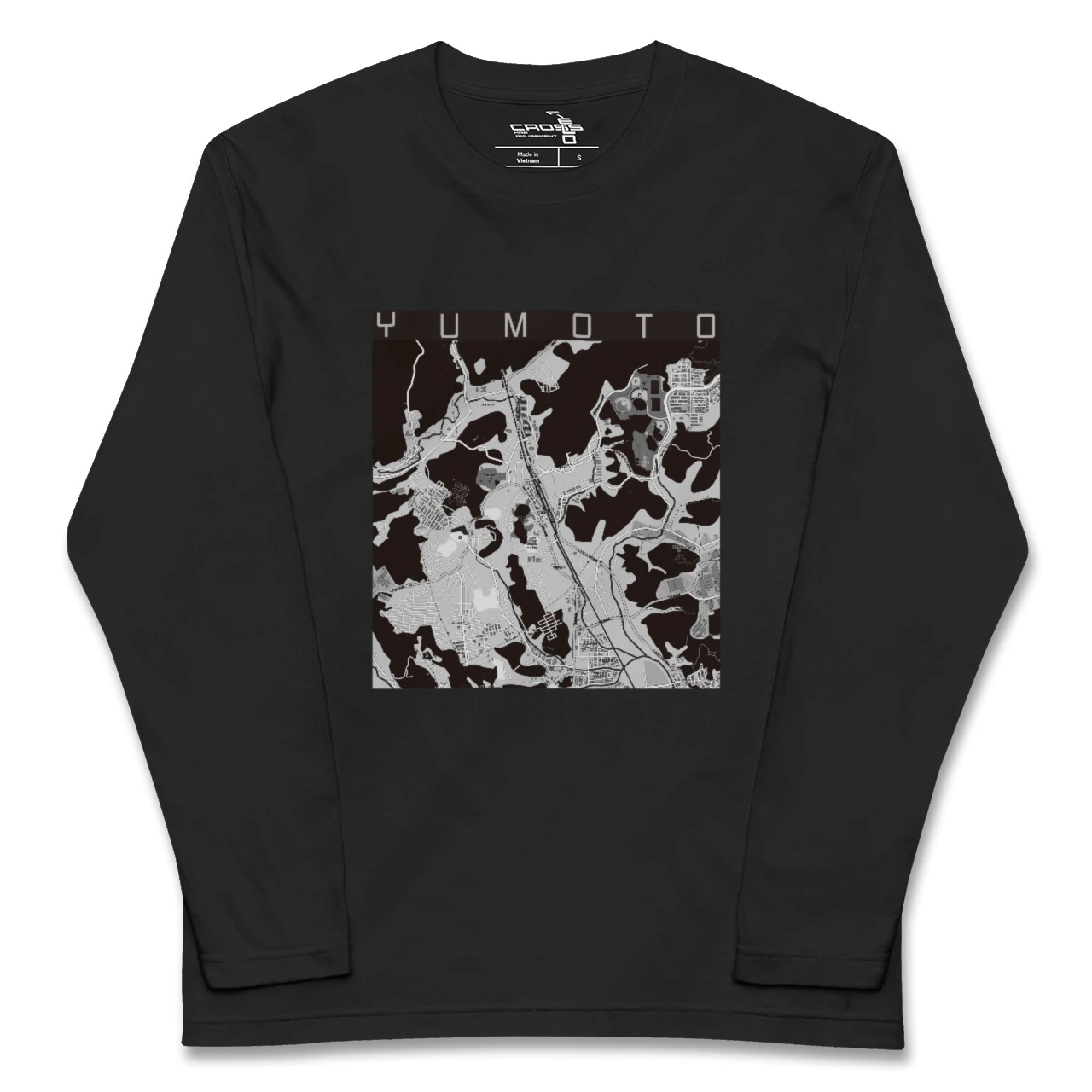 【湯本(福島県)】地図柄ロングスリーブTシャツ