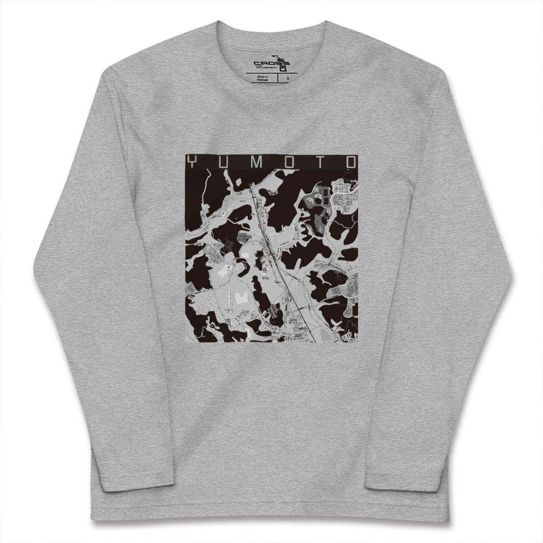 【湯本(福島県)】地図柄ロングスリーブTシャツ