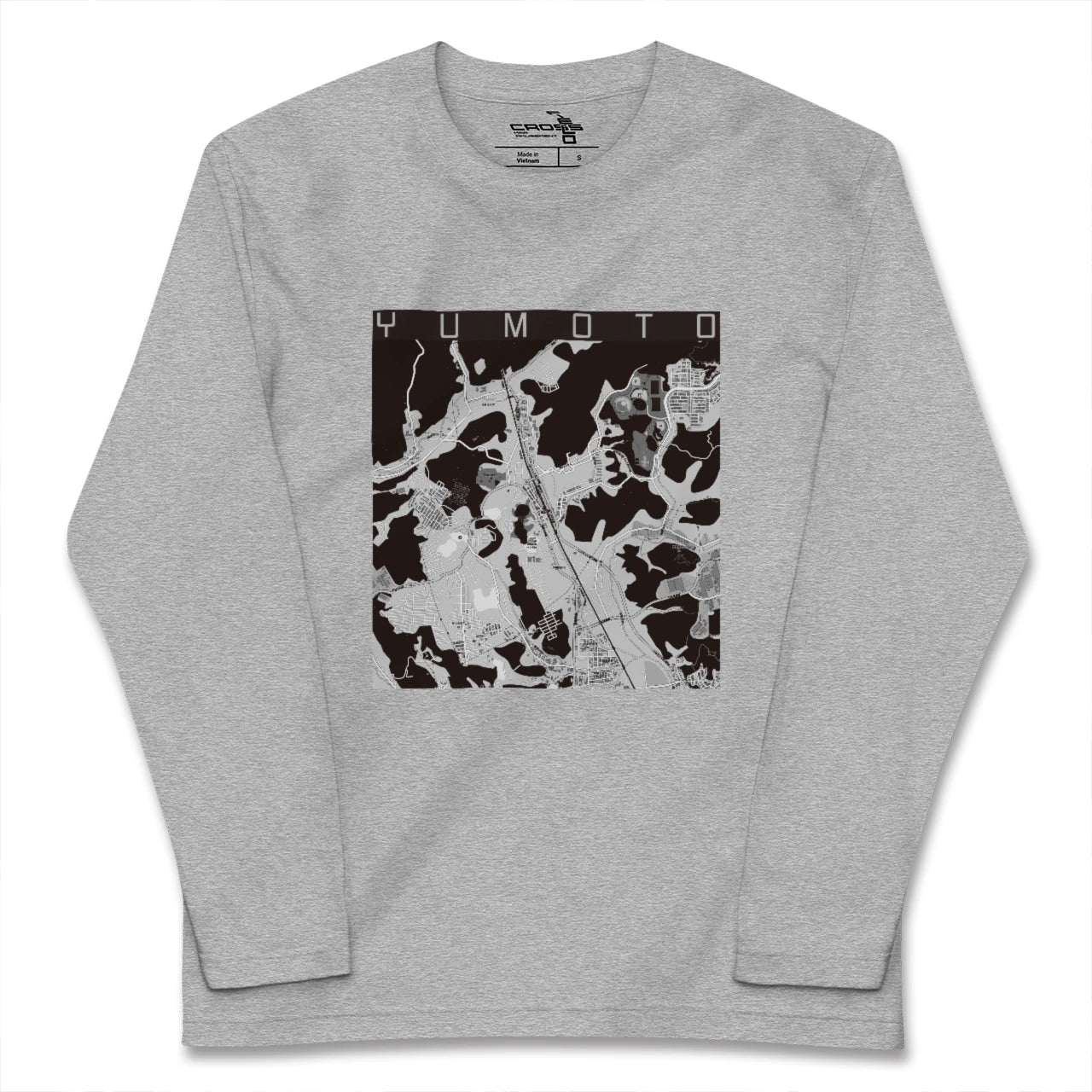【湯本(福島県)】地図柄ロングスリーブTシャツ