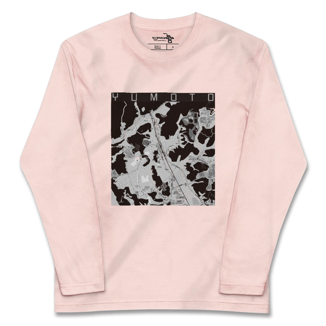 【湯本(福島県)】地図柄ロングスリーブTシャツ
