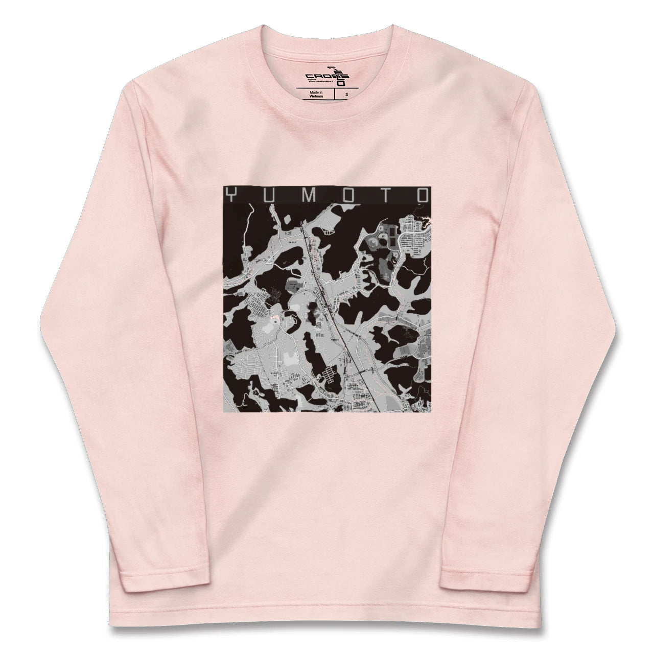 【湯本(福島県)】地図柄ロングスリーブTシャツ