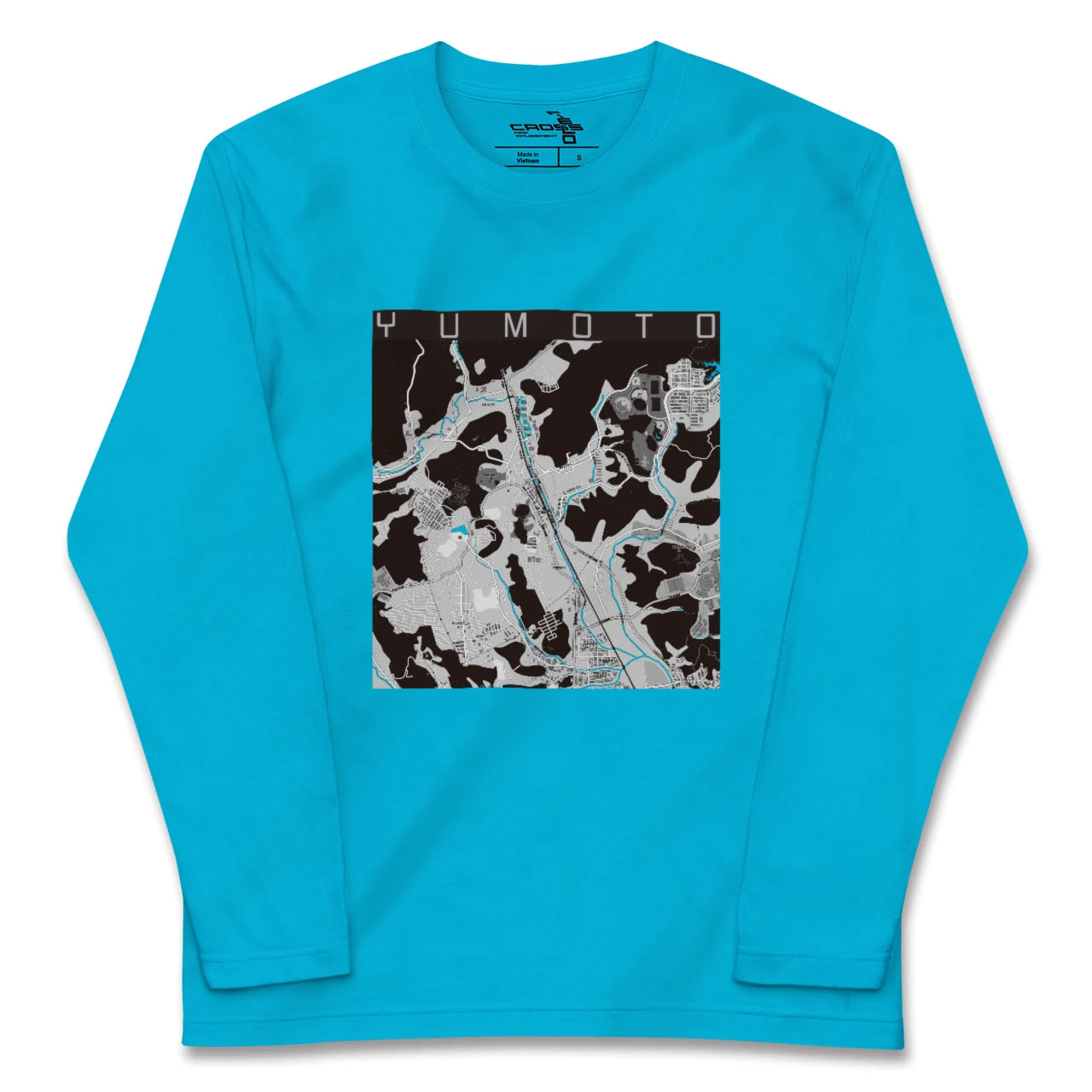 【湯本(福島県)】地図柄ロングスリーブTシャツ