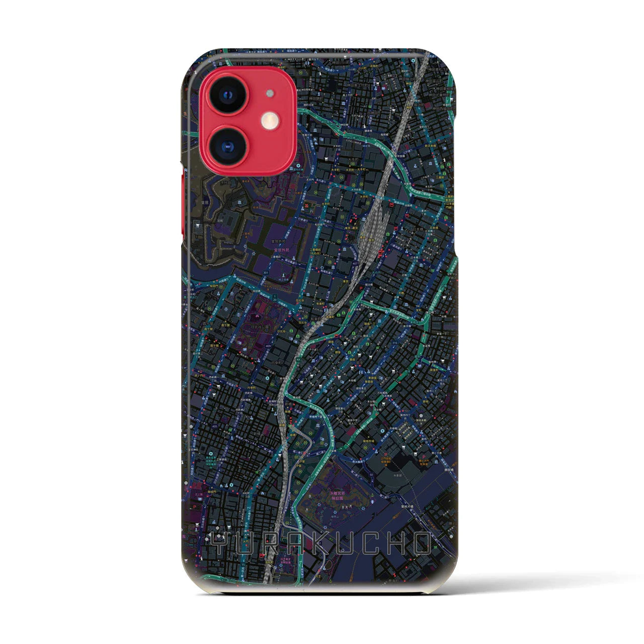 【有楽町(東京都)】地図柄iPhoneケース(バックカバータイプ)