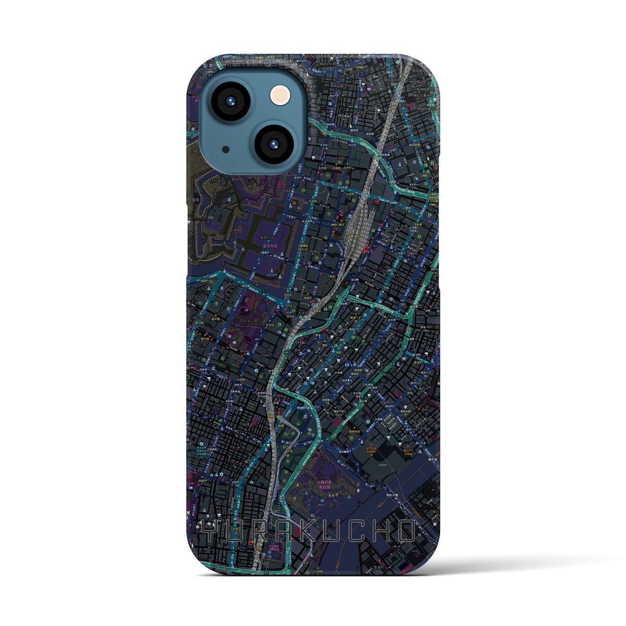 【有楽町(東京都)】地図柄iPhoneケース(バックカバータイプ)