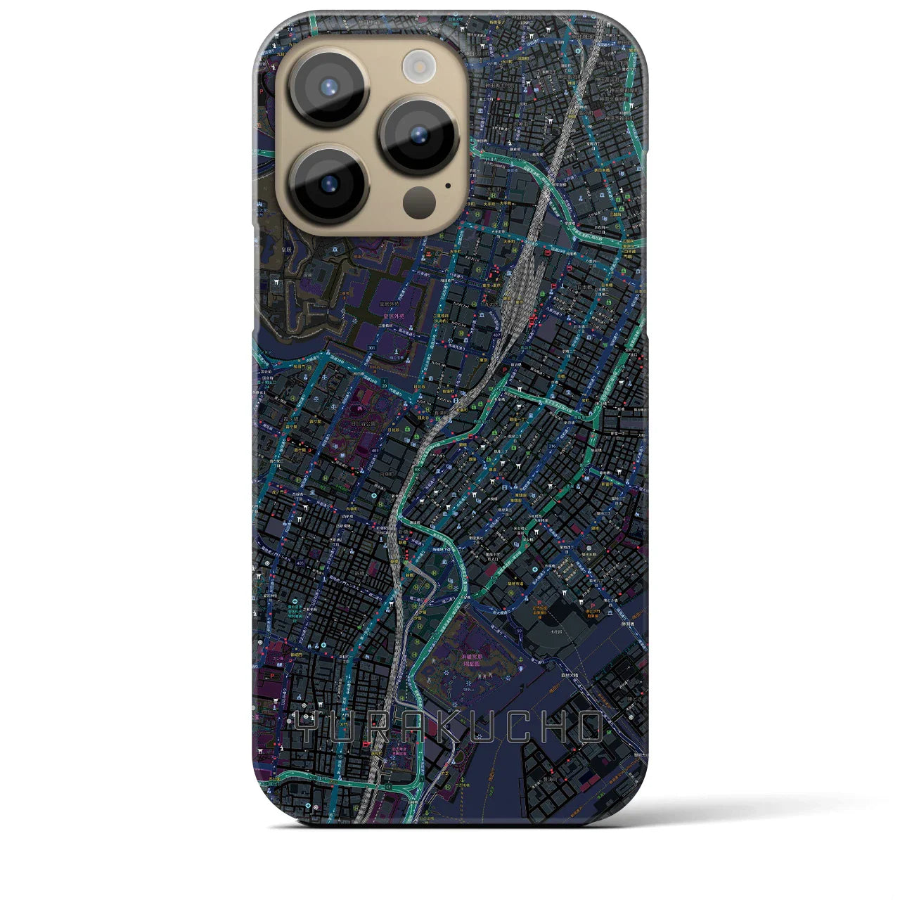 【有楽町(東京都)】地図柄iPhoneケース(バックカバータイプ)