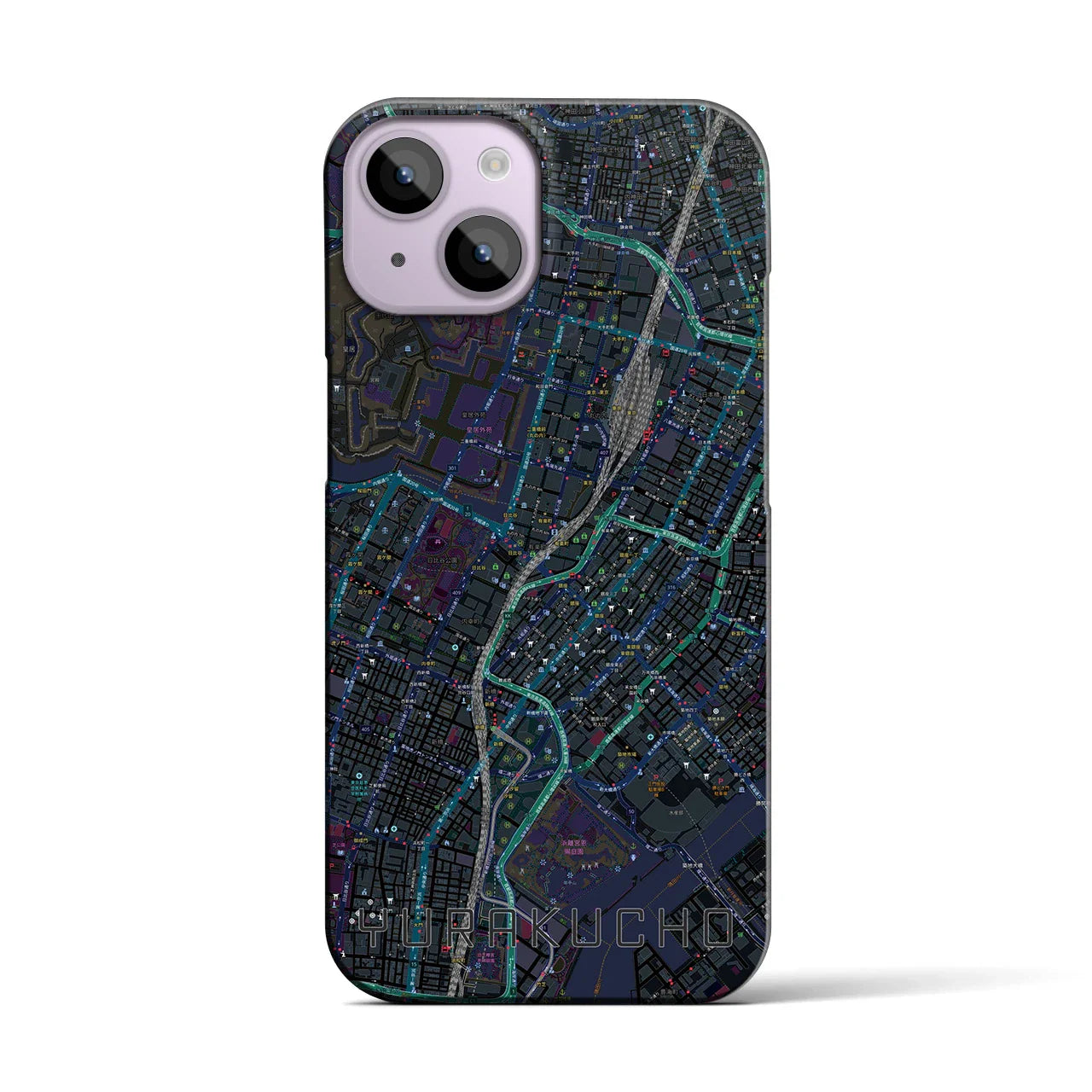 【有楽町(東京都)】地図柄iPhoneケース(バックカバータイプ)