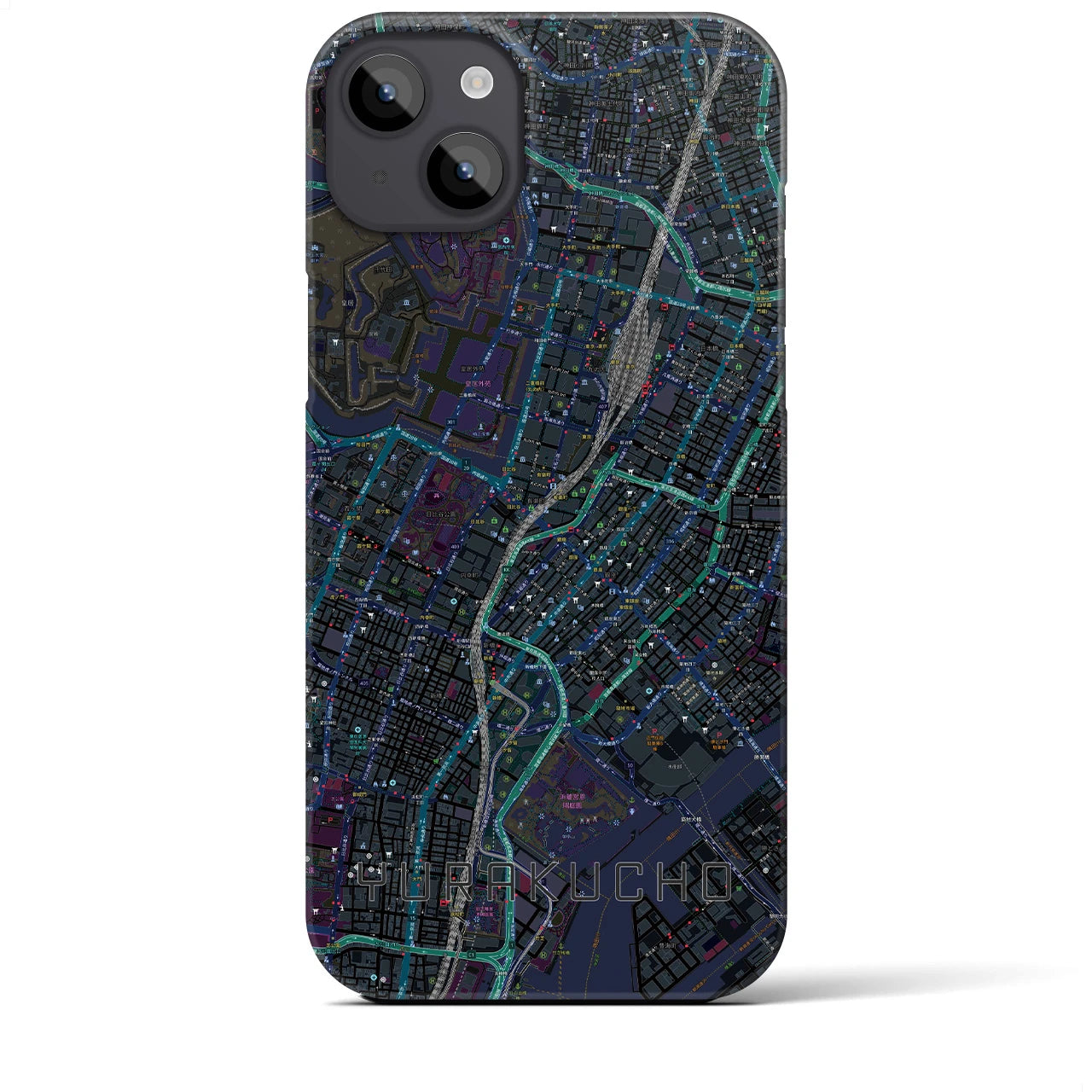 【有楽町(東京都)】地図柄iPhoneケース(バックカバータイプ)