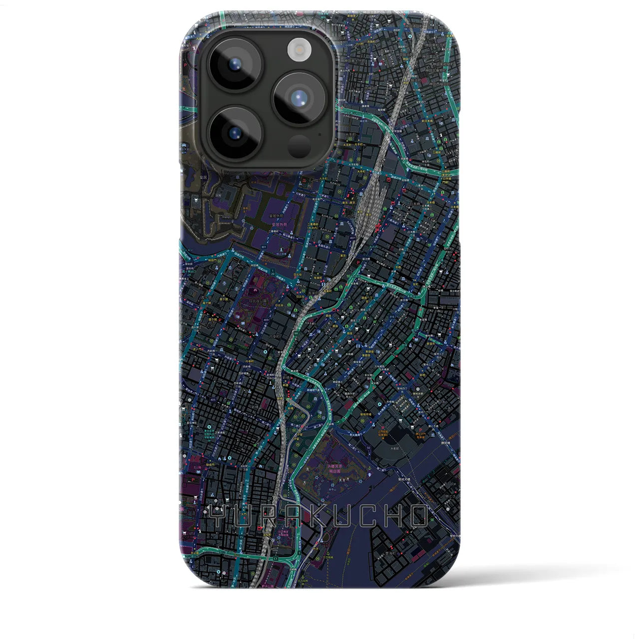 【有楽町(東京都)】地図柄iPhoneケース(バックカバータイプ)