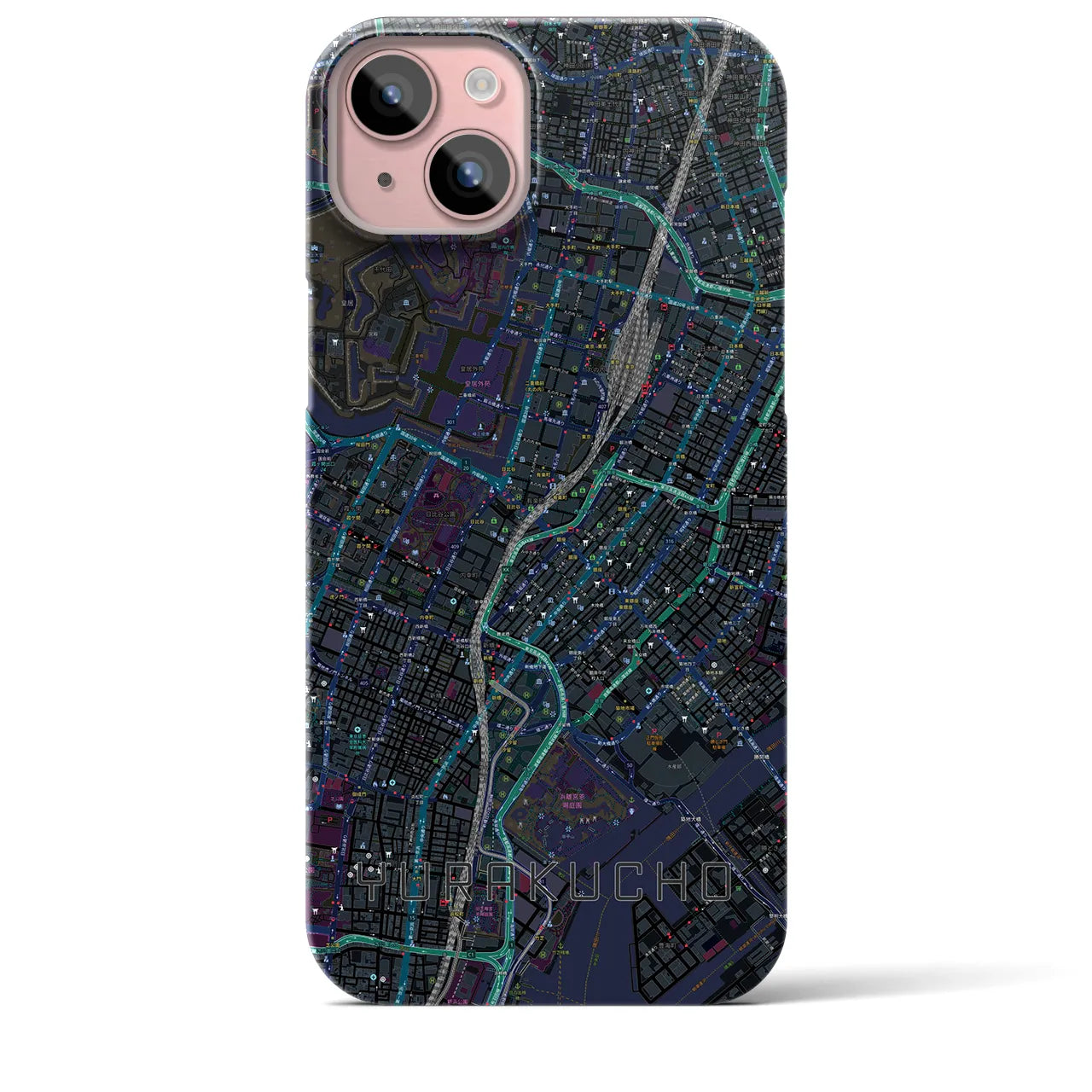 【有楽町(東京都)】地図柄iPhoneケース(バックカバータイプ)