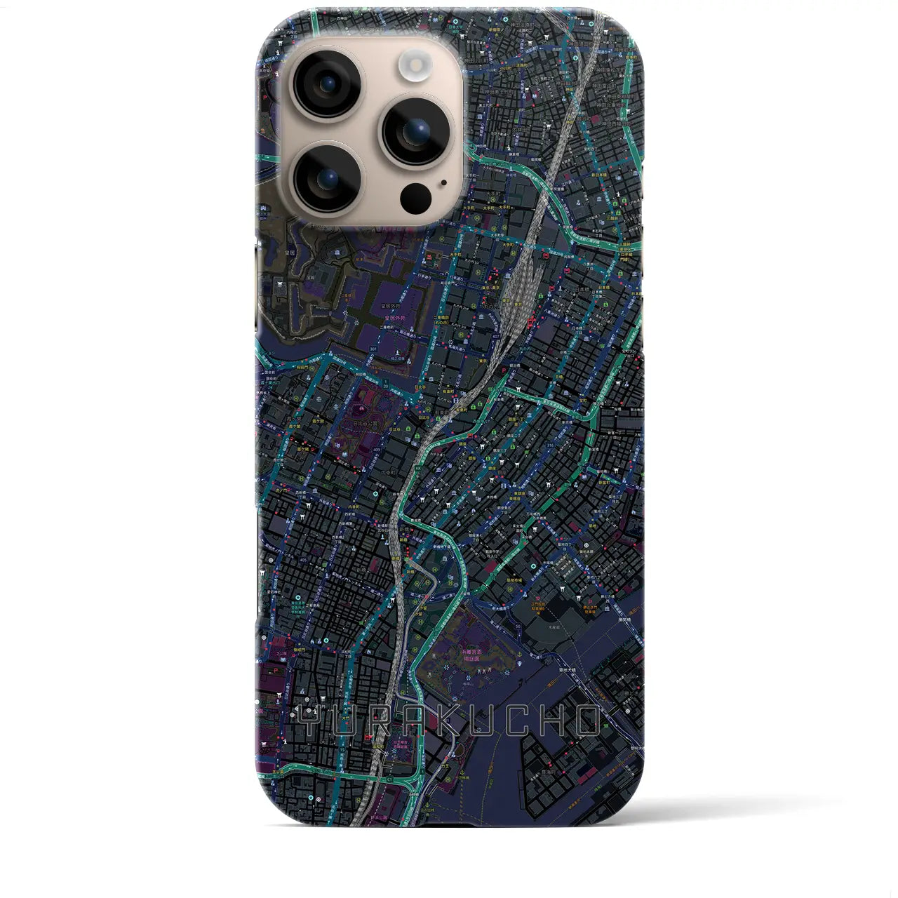 【有楽町(東京都)】地図柄iPhoneケース(バックカバータイプ)