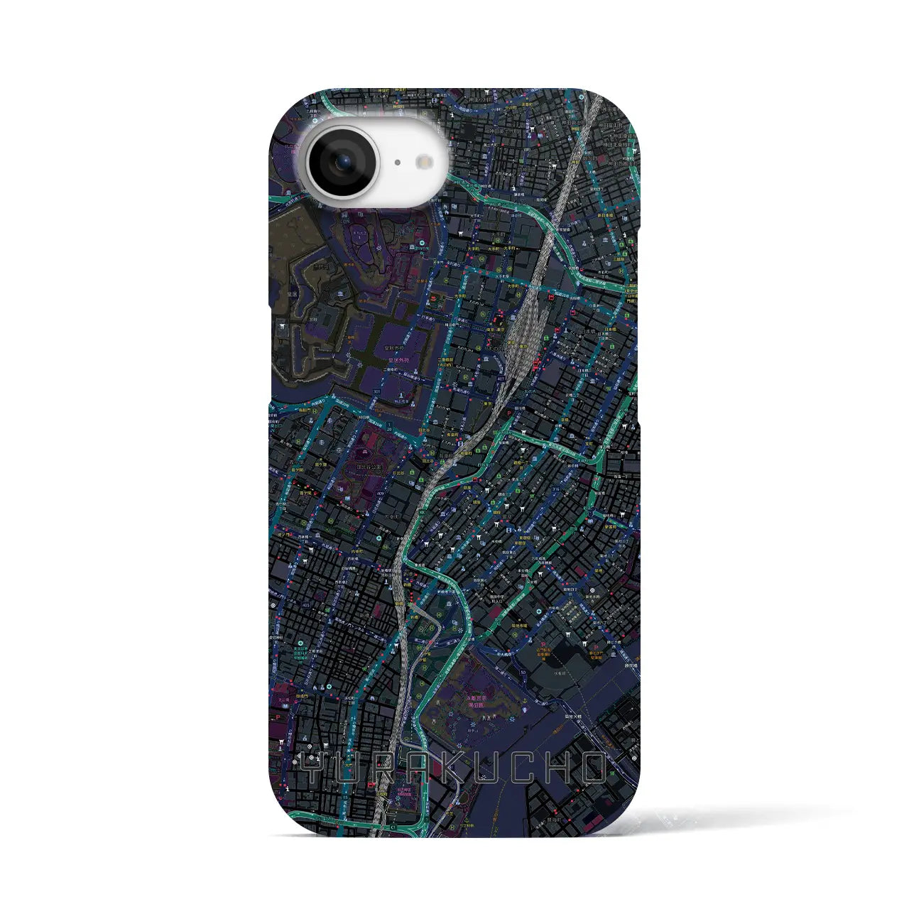 【有楽町(東京都)】地図柄iPhoneケース(バックカバータイプ)