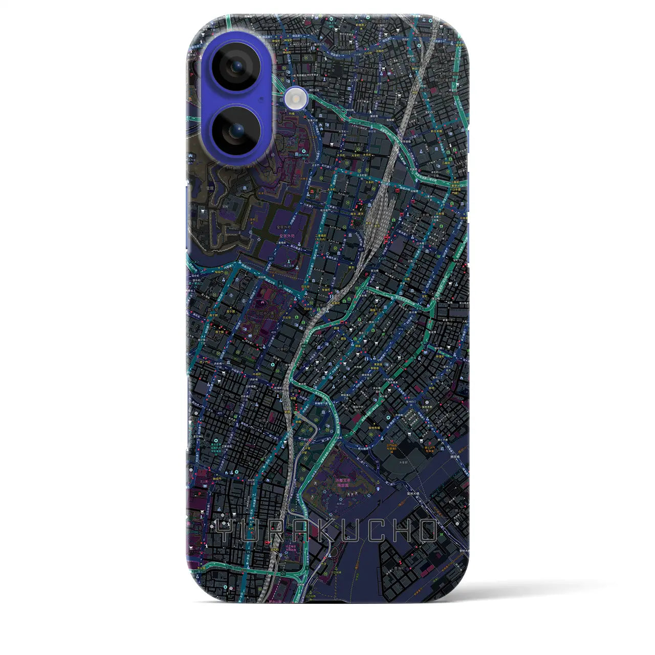 【有楽町(東京都)】地図柄iPhoneケース(バックカバータイプ)