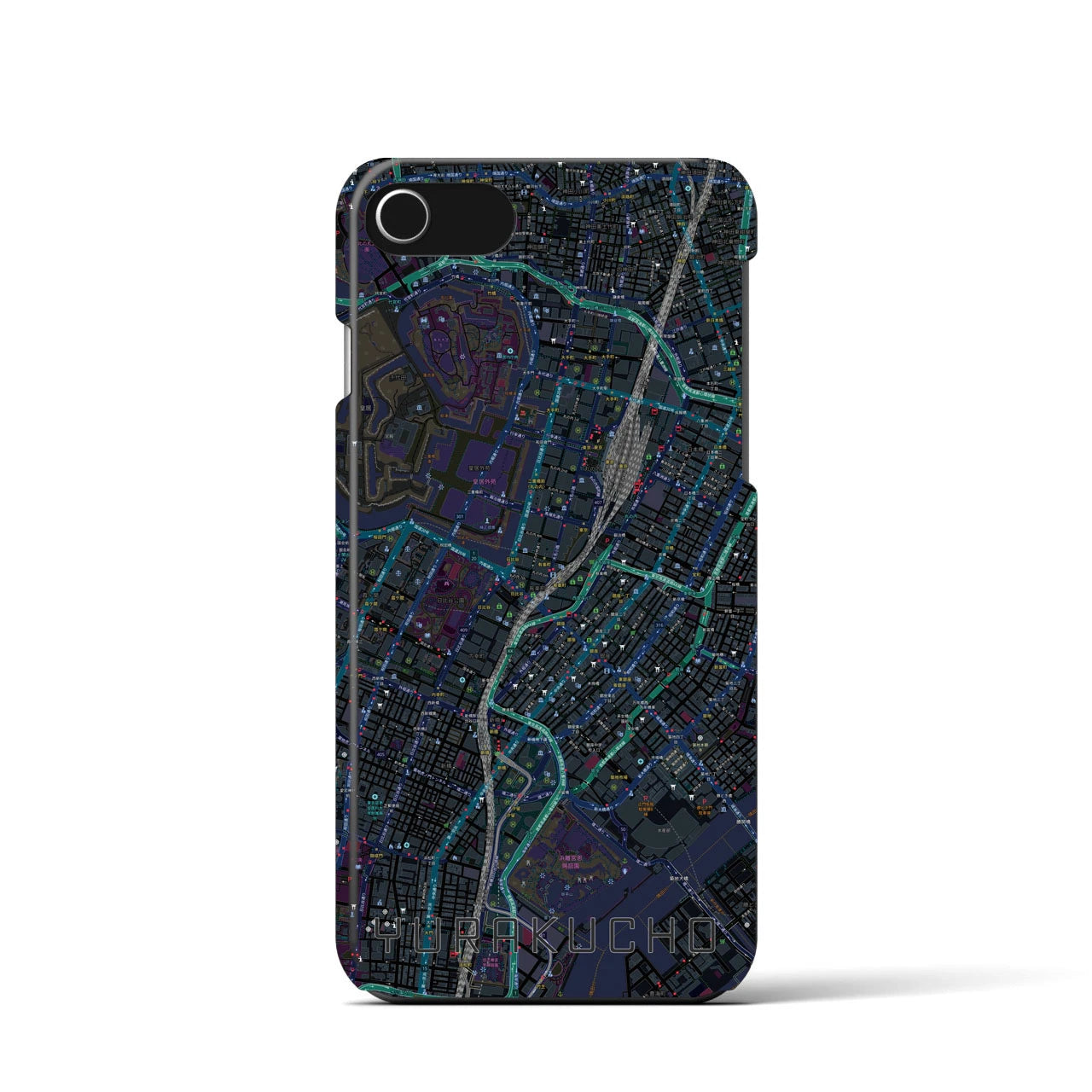 【有楽町(東京都)】地図柄iPhoneケース(バックカバータイプ)