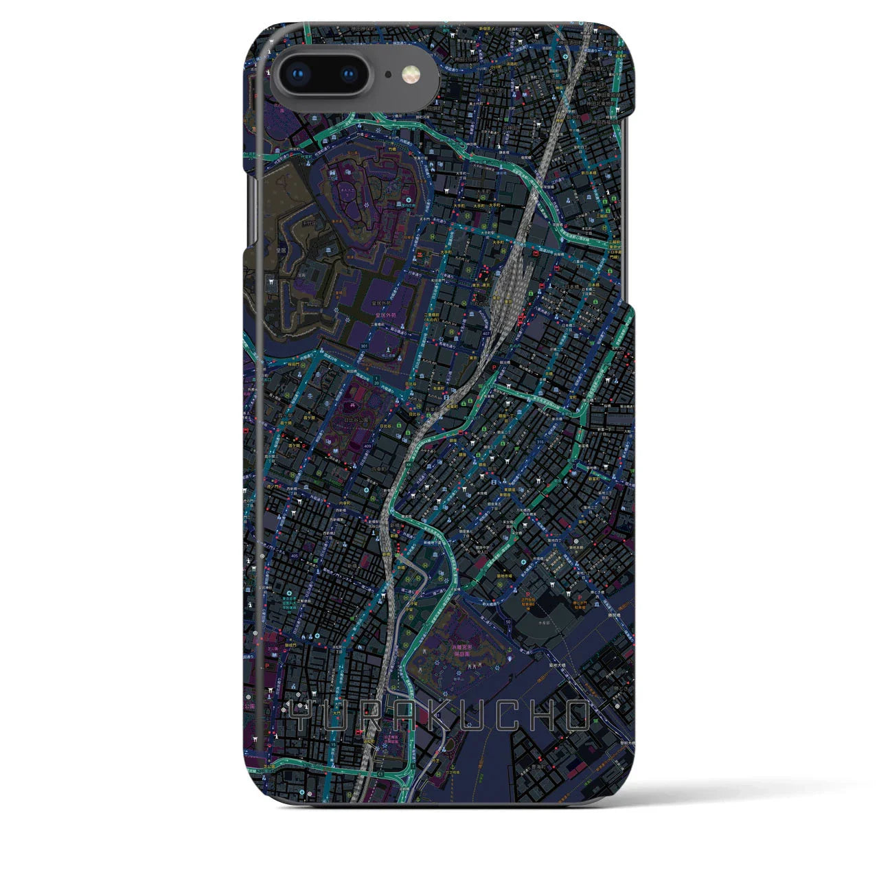 【有楽町(東京都)】地図柄iPhoneケース(バックカバータイプ)