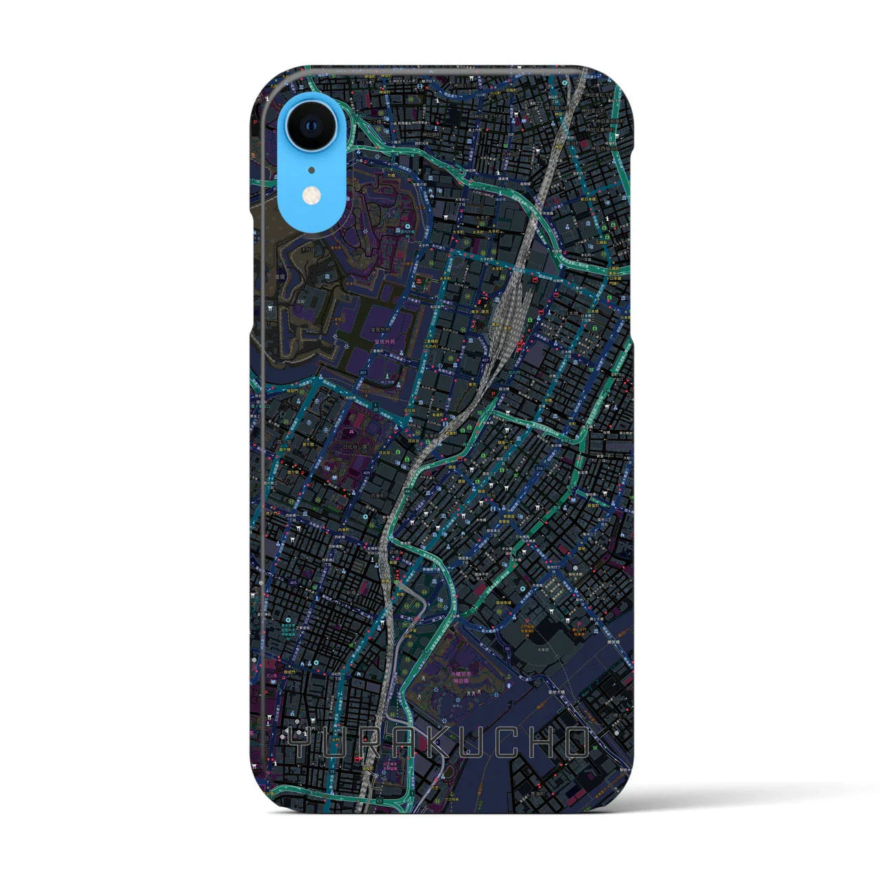 【有楽町(東京都)】地図柄iPhoneケース(バックカバータイプ)