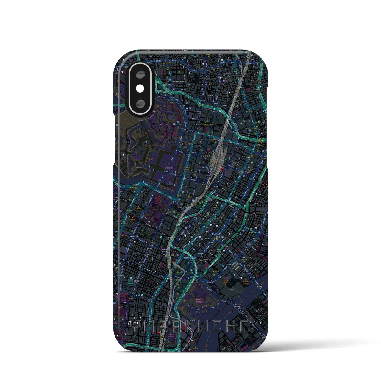 【有楽町(東京都)】地図柄iPhoneケース(バックカバータイプ)