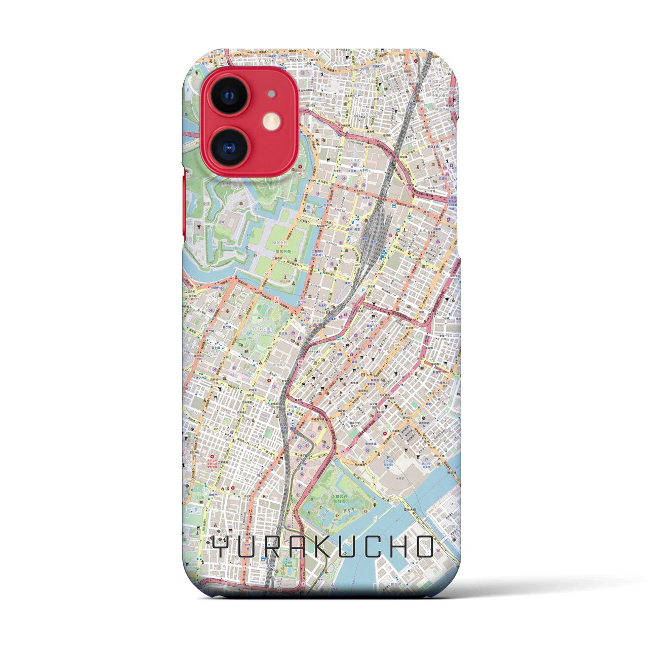 【有楽町(東京都)】地図柄iPhoneケース(バックカバータイプ)