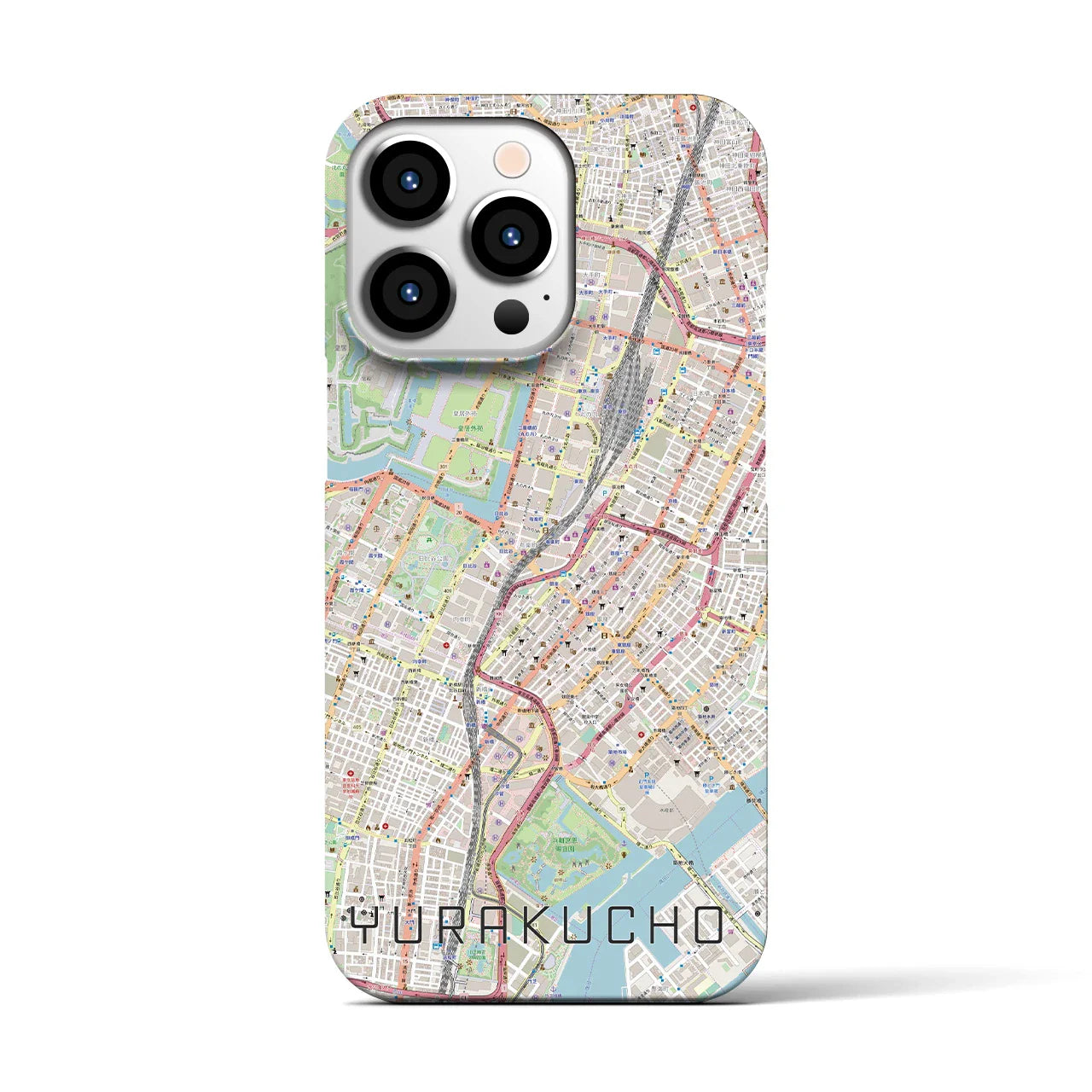 【有楽町(東京都)】地図柄iPhoneケース(バックカバータイプ)