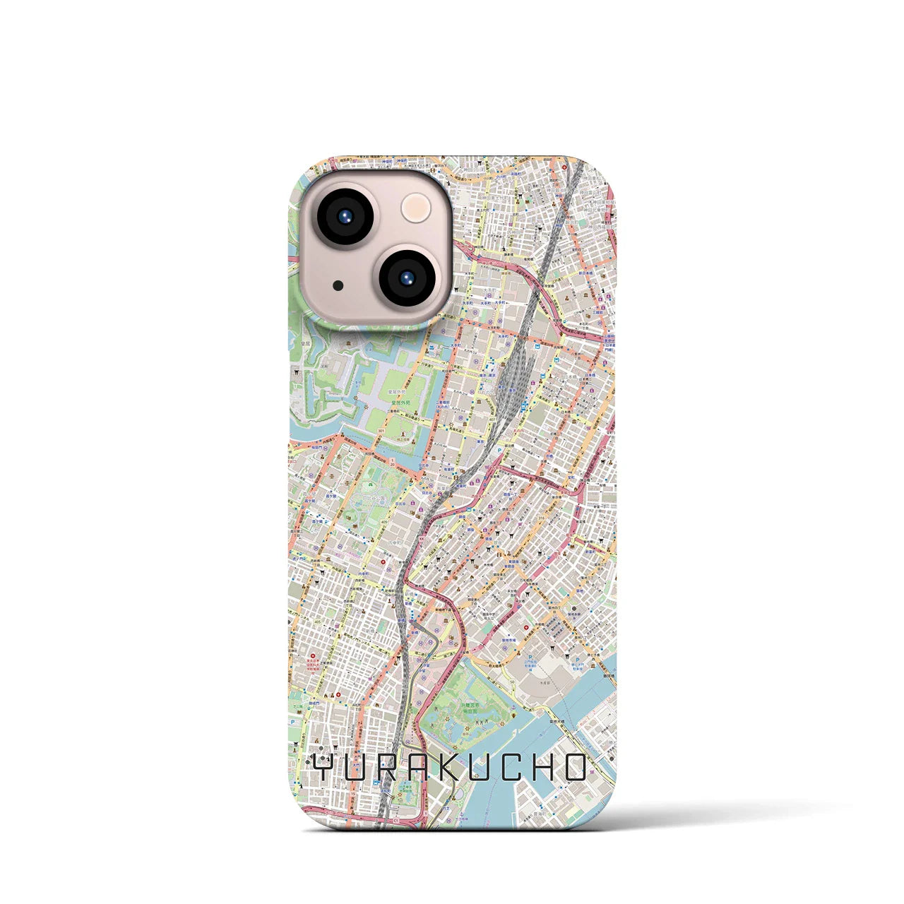 【有楽町(東京都)】地図柄iPhoneケース(バックカバータイプ)
